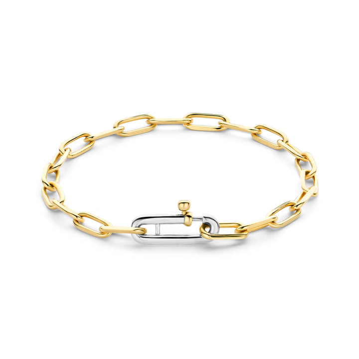 Ti Sento Yellow Gold Plated Oval Link Bracelet