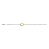 Ti Sento Yellow Gold Plated Pavé Cubic Zirconia Octagonal Link Bracelet - Michael Jones Jeweller