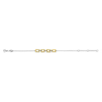 Ti Sento Yellow Gold Plated Cubic Zirconia D-Link Bracelet - Michael Jones Jeweller