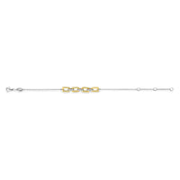 Ti Sento Yellow Gold Plated Cubic Zirconia D-Link Bracelet