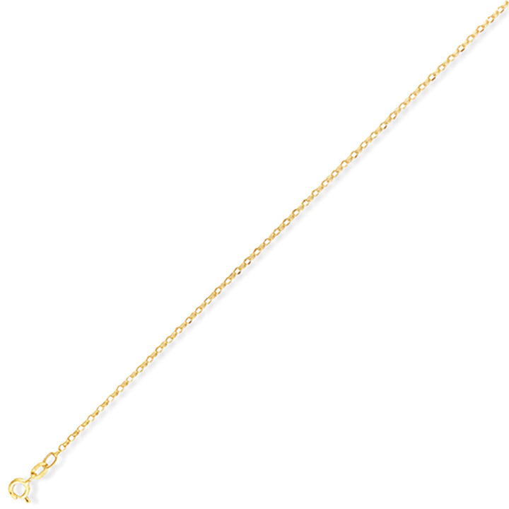 9ct Yellow Gold Diamond-Cut Oval Belcher Chain 18"