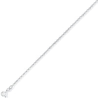 9ct White Gold Diamond Cut Oval Belcher Chain 18" - Michael Jones Jeweller