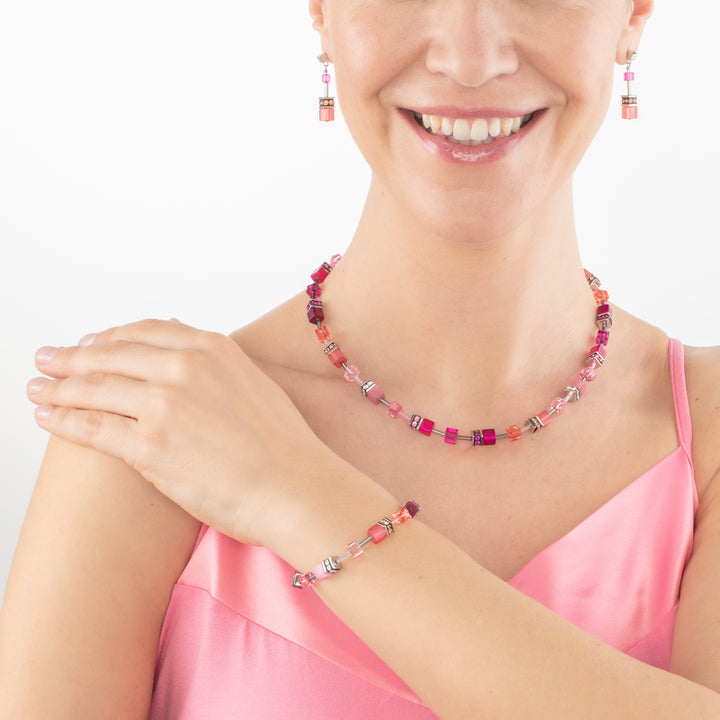 Coeur De Lion GeoCUBE® Viva Magenta Iconic Necklace - Michael Jones Jeweller