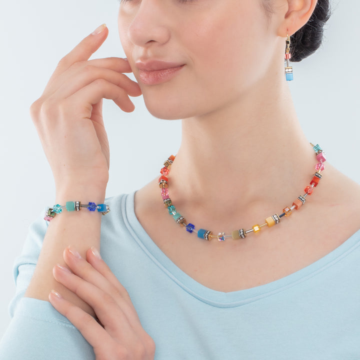 Coeur De Lion GeoCUBE® Multicolour Gold Iconic Classic Necklace