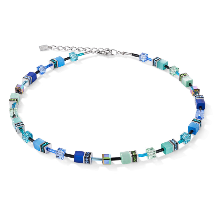 Coeur De Lion GeoCUBE® Blue-Green Necklace
