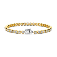 Ti Sento Yellow Gold Plated Cubic Zirconia Tennis Bracelet