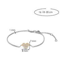 Ti Sento Yellow Gold Plated Cubic Zirconia Heart Bracelet