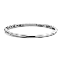 Ti Sento Slim Silver Oval Bangle - Michael Jones Jeweller