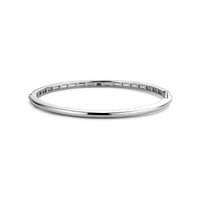Ti Sento Slim Silver Oval Bangle - Michael Jones Jeweller