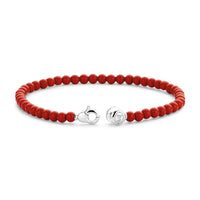 Ti Sento Coral Red Bead Bracelet - Michael Jones Jeweller