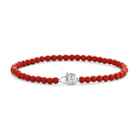 Ti Sento Coral Red Bead Bracelet - Michael Jones Jeweller