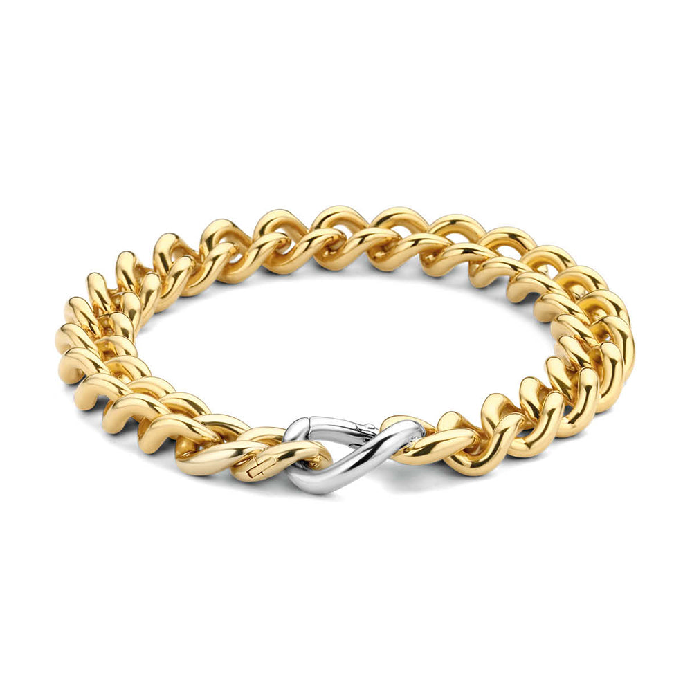 Ti Sento Yellow Gold Plated Curb Link Bracelet - Michael Jones Jeweller