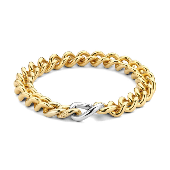 Ti Sento Yellow Gold Plated Curb Link Bracelet - Michael Jones Jeweller