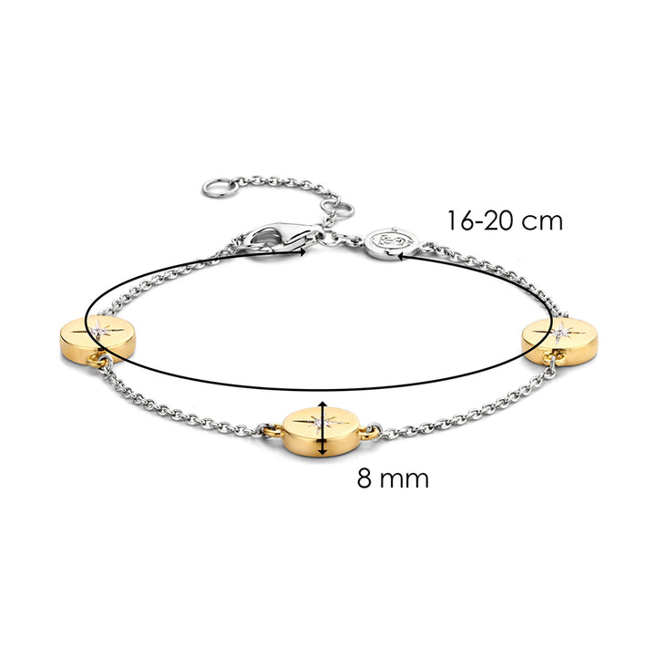 Ti Sento Cubic Zirconia Star Disc Bracelet - Michael Jones Jeweller