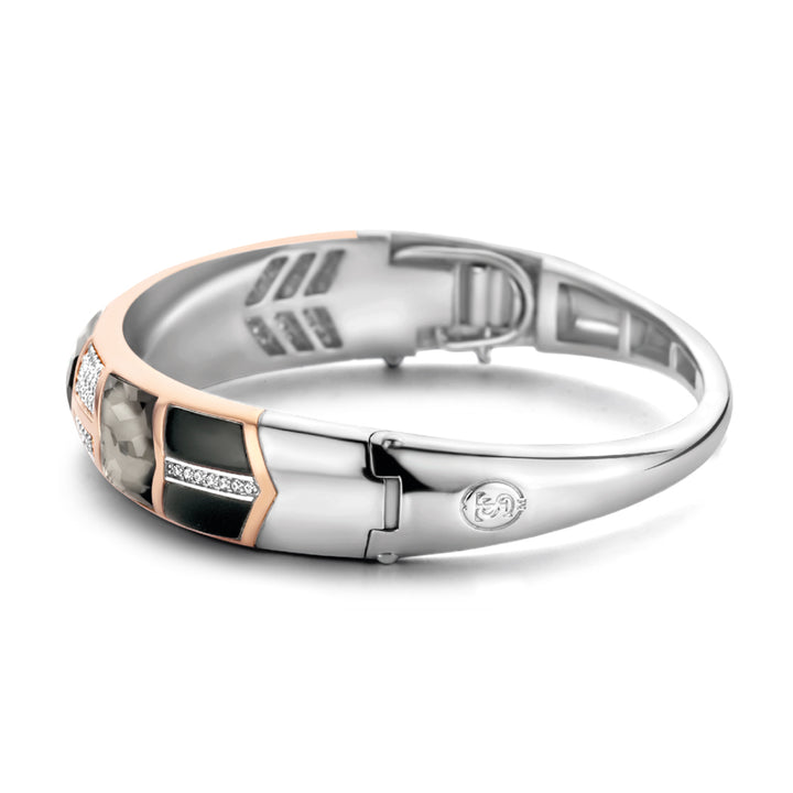 Ti Sento Geometric Arrow Onyx Grey Stone and Cubic Zirconia Bracelet - Michael Jones Jeweller
