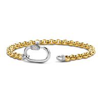 Ti Sento Yellow Gold Plated Rolo Chain Bracelet