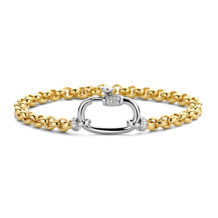 Ti Sento Yellow Gold Plated Rolo Chain Bracelet