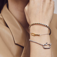 Ti Sento Interlocking Oval Link Bracelet