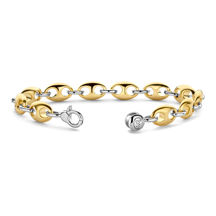 Ti Sento Linked Coffee Bean Gold Plated Silver Bracelet