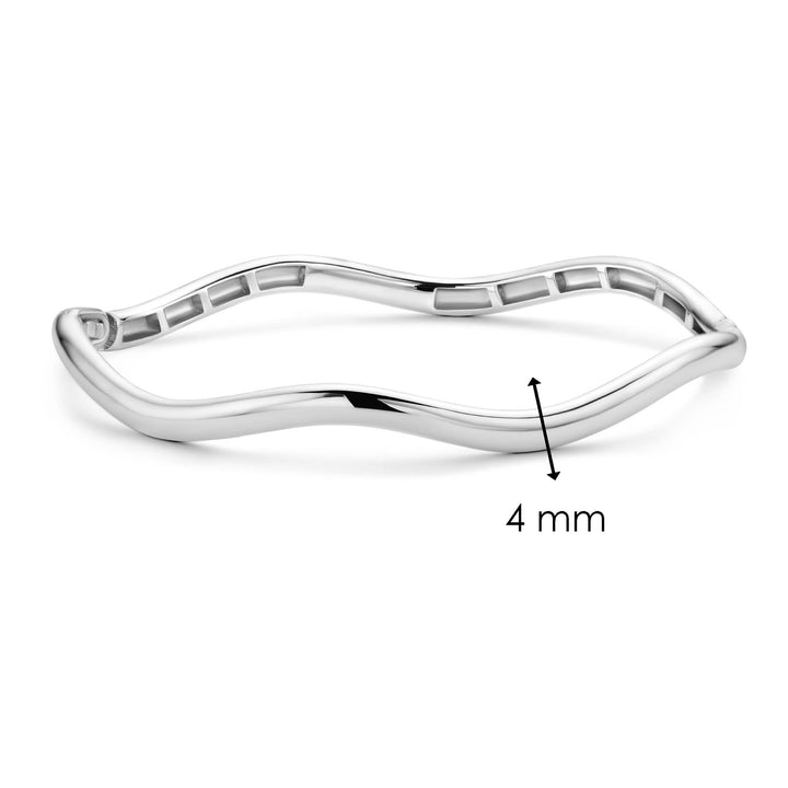 Ti Sento Silver Wave Bangle - Michael Jones Jeweller