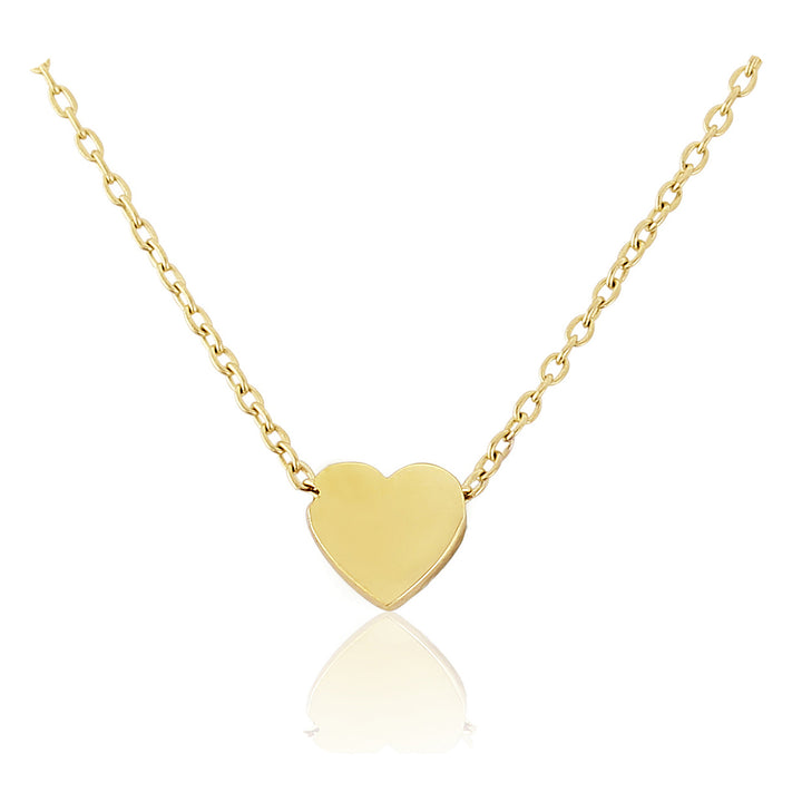 Heart Shaped 9ct Yellow Gold Necklace
