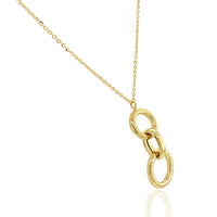 Circle 9ct Yellow Gold Drop Necklace