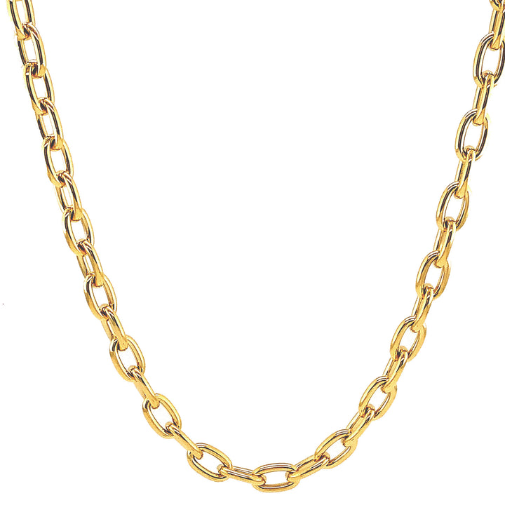 Hollow Link 9ct Yellow Gold Necklace