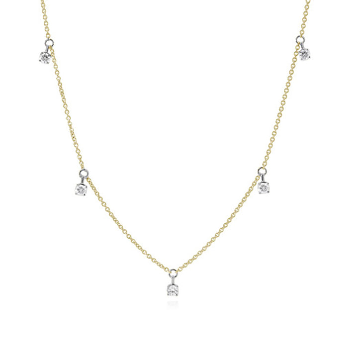 Diamond Drop 9ct Yellow Gold Necklace - Michael Jones Jeweller
