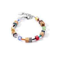 Coeur De Lion GeoCUBE® Multicolour Brown Iconic Nature Bracelet - Michael Jones Jeweller