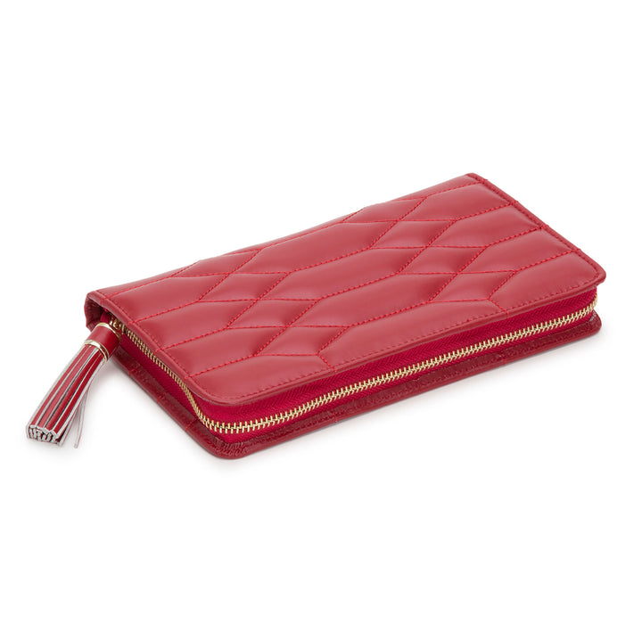 Wolf Caroline Red Leather Jewellery Portfolio Case