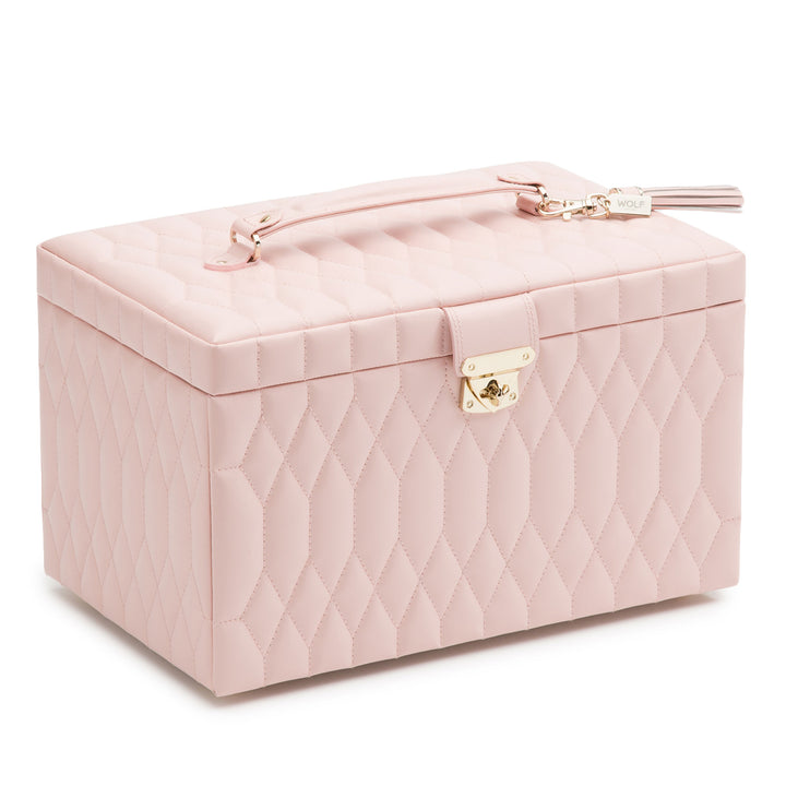 Wolf Caroline Rose Quartz Jewellery Box