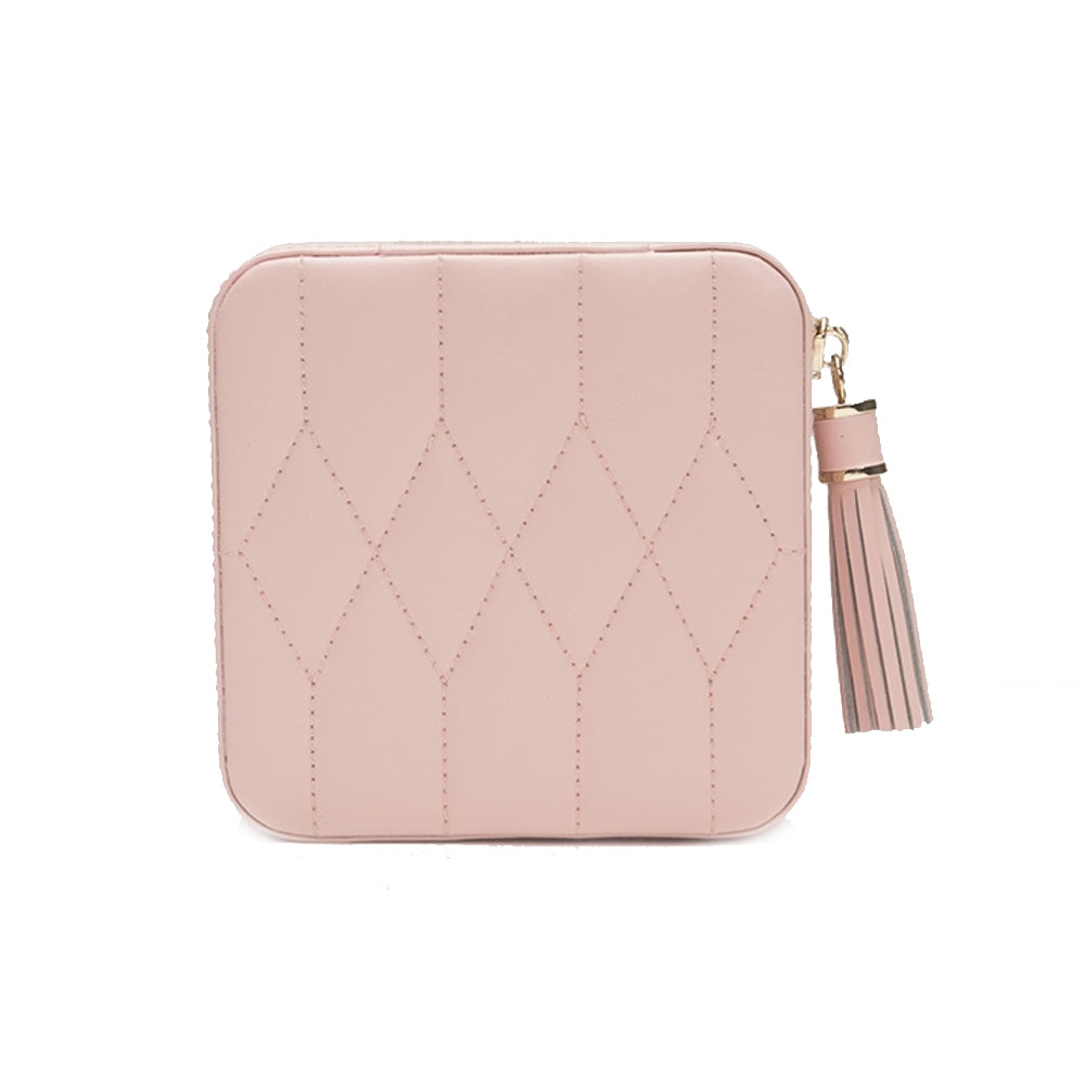 Wolf Caroline Rose Quartz Zip Travel Jewellery Case - Michael Jones Jeweller