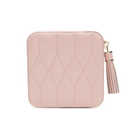 Wolf Caroline Rose Quartz Zip Travel Jewellery Case - Michael Jones Jeweller