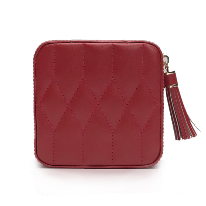 Wolf Caroline Red Zip Travel Jewellery Case - Michael Jones Jeweller