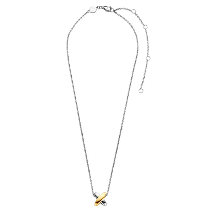 Ti Sento Yellow Gold Plated Cross Shape Necklace - Michael Jones Jeweller