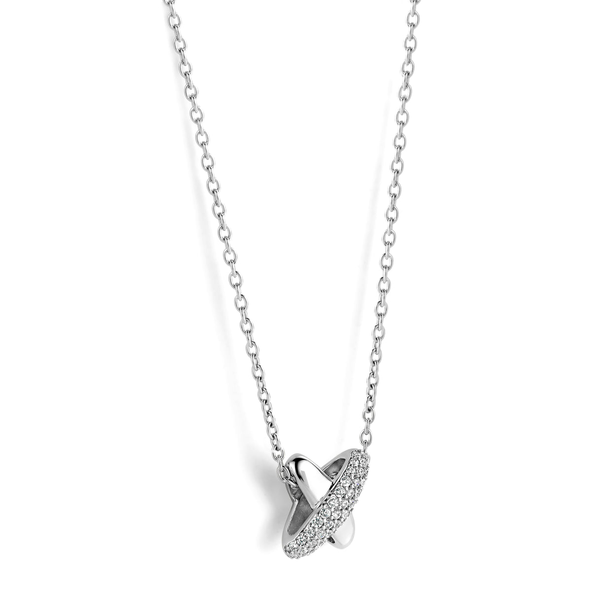 Ti Sento Cubic Zirconia Cross Shape Necklace - Michael Jones Jeweller