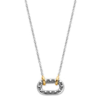 Ti Sento Yellow Gold Plated Cubic Zirconia Oval Link Necklace - Michael Jones Jeweller