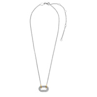 Ti Sento Yellow Gold Plated Cubic Zirconia Oval Link Necklace - Michael Jones Jeweller