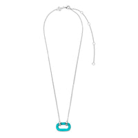 Ti Sento Turquoise Blue Oval Link Necklace - Michael Jones Jeweller