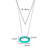Ti Sento Turquoise Blue Oval Link Necklace - Michael Jones Jeweller