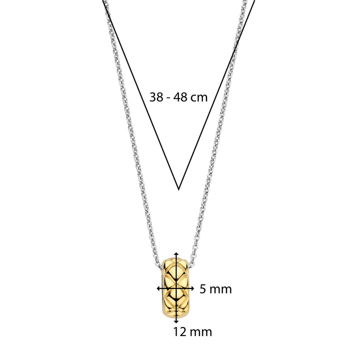 Ti Sento Yellow Gold Plated Clover Patterned Necklace