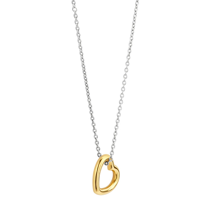 Ti Sento Yellow Gold Plated Heart Necklace