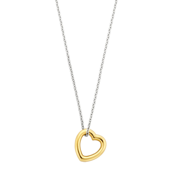 Ti Sento Yellow Gold Plated Heart Necklace