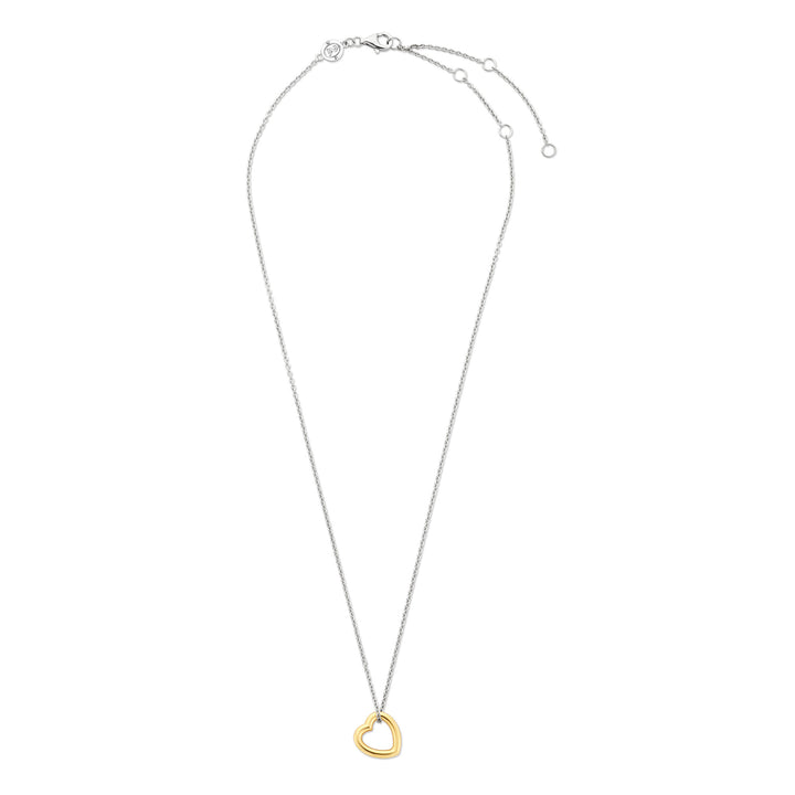 Ti Sento Yellow Gold Plated Heart Necklace