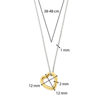 Ti Sento Yellow Gold Plated Heart Necklace - Michael Jones Jeweller