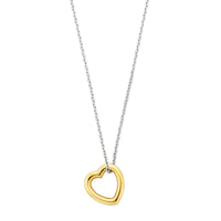 Ti Sento Yellow Gold Plated Heart Necklace