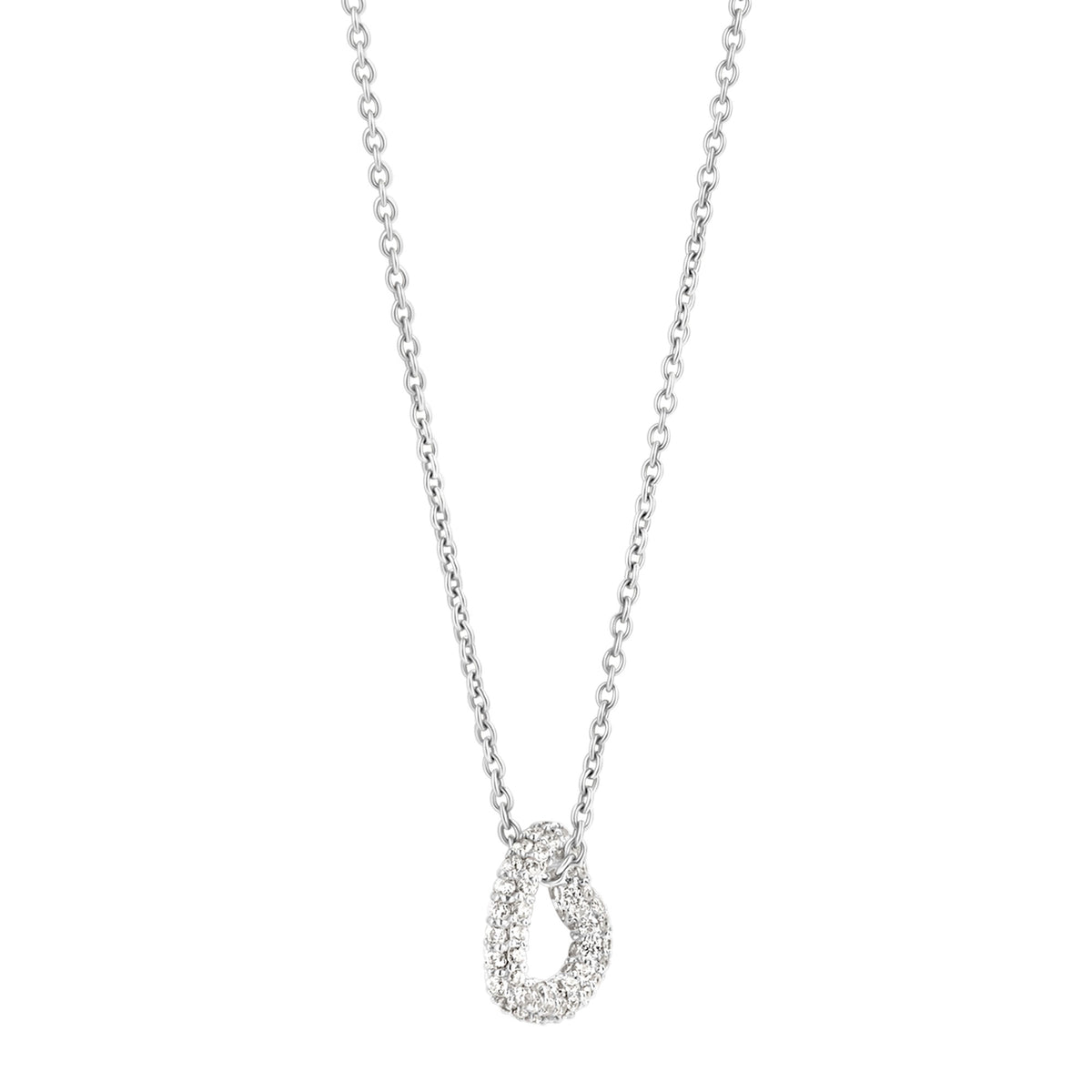 Ti Sento Pavé Cubic Zirconia Heart Necklace - Michael Jones Jeweller