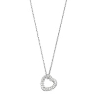 Ti Sento Pavé Cubic Zirconia Heart Necklace