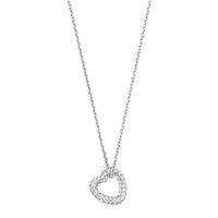 Ti Sento Pavé Cubic Zirconia Heart Necklace