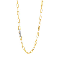 Ti Sento Yellow Gold Plated Oval Link Necklace - Michael Jones Jeweller